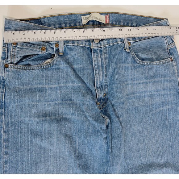 COPY - Levis 569 Jeans Mens 36x30 Blue Loose Fit Straight Leg Denim Pants Cowbo… - Picture 6 of 14